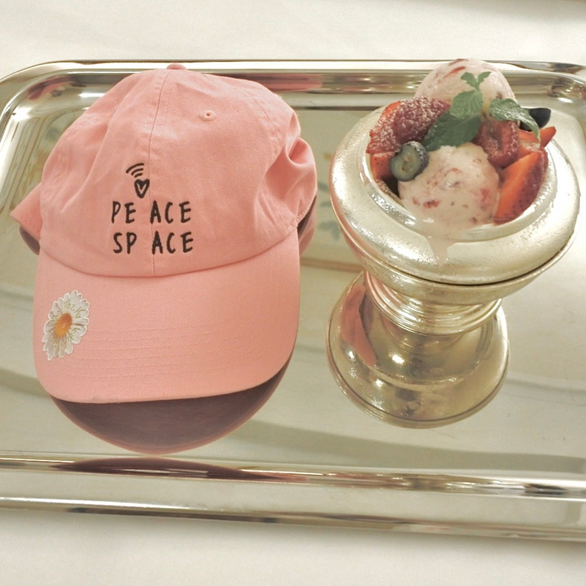 PEACE SPACE CAP(フラワーステッカー付き)